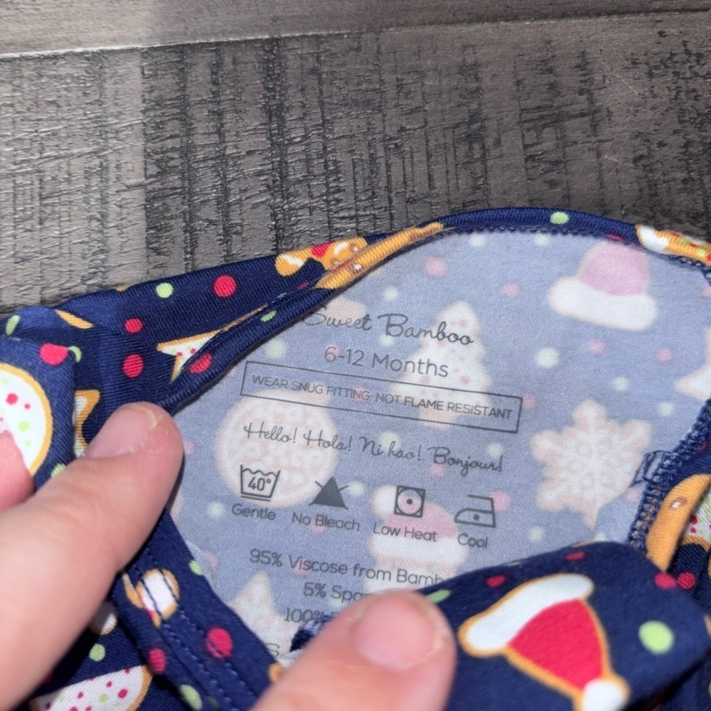 Sweet bamboo holiday gingerbread infant sleeper​​​ - Picture 8 of 10